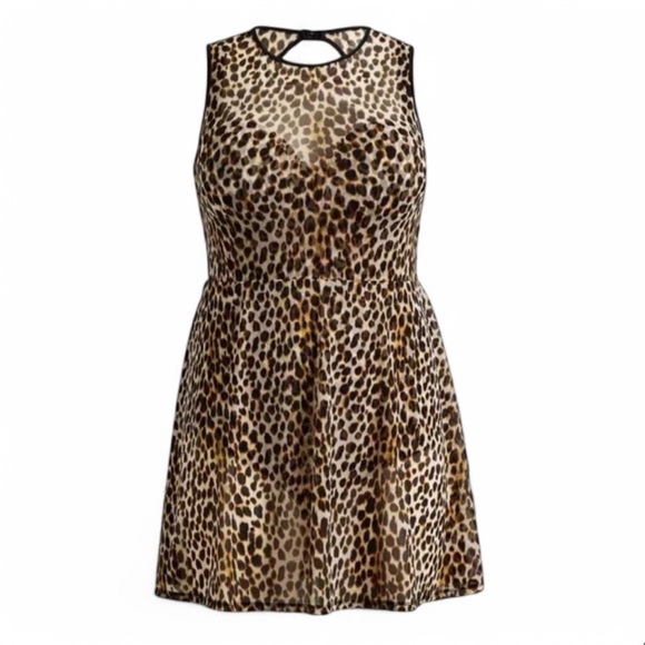 Torrid Animal Print swim dress built in bra 2X D/DD - Picture 3 of 11